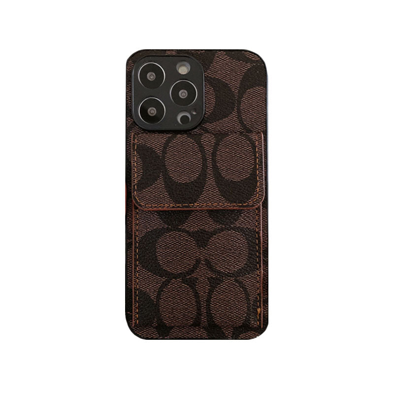 Coach iPhone Case With  Wallet Coffee-HP240513