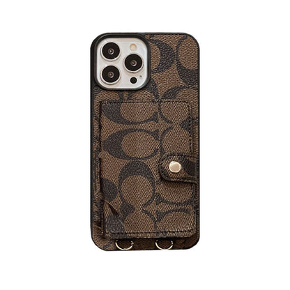 Coach iPhone Case With Wallet And  Strap Brown -SZK240402