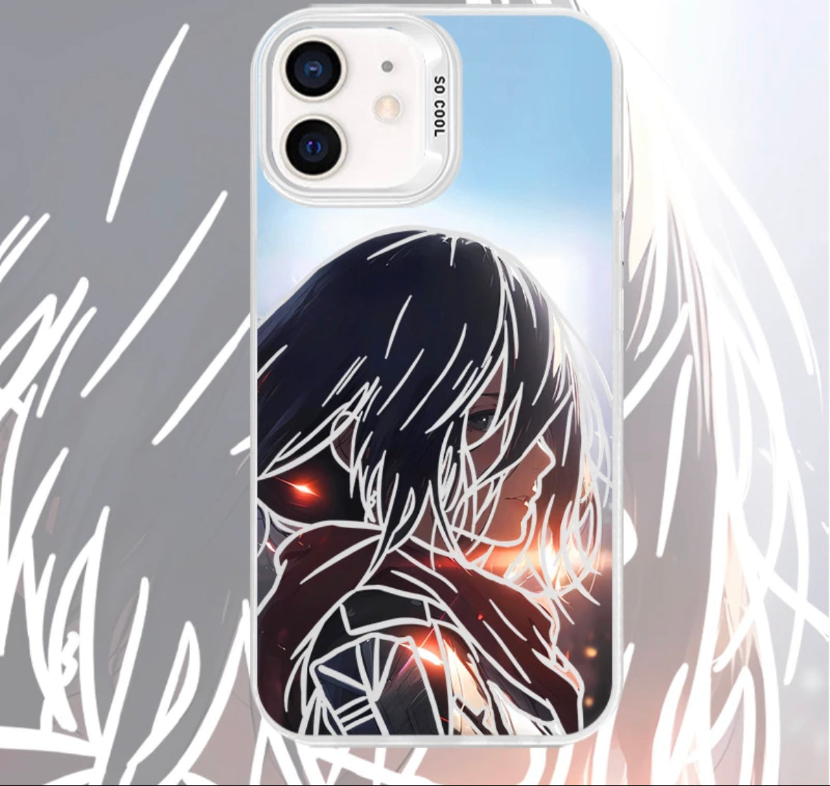 MIKASA ATTACK ON TITAN ANIME ANIME PHONE CASE