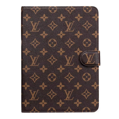 Luxury Canvas Monogram Leather Fresh Summer Theme Pattern Apple iPad case