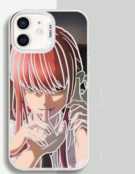 MAKIMA BITING CHAINSAW MAN ANIME PHONE CASE