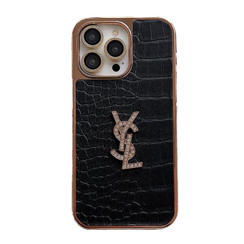 Saint Color Leather Rose Gold iPhone Case