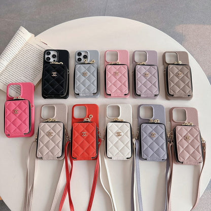 CC Card Bag Colors Chain iPhone Case