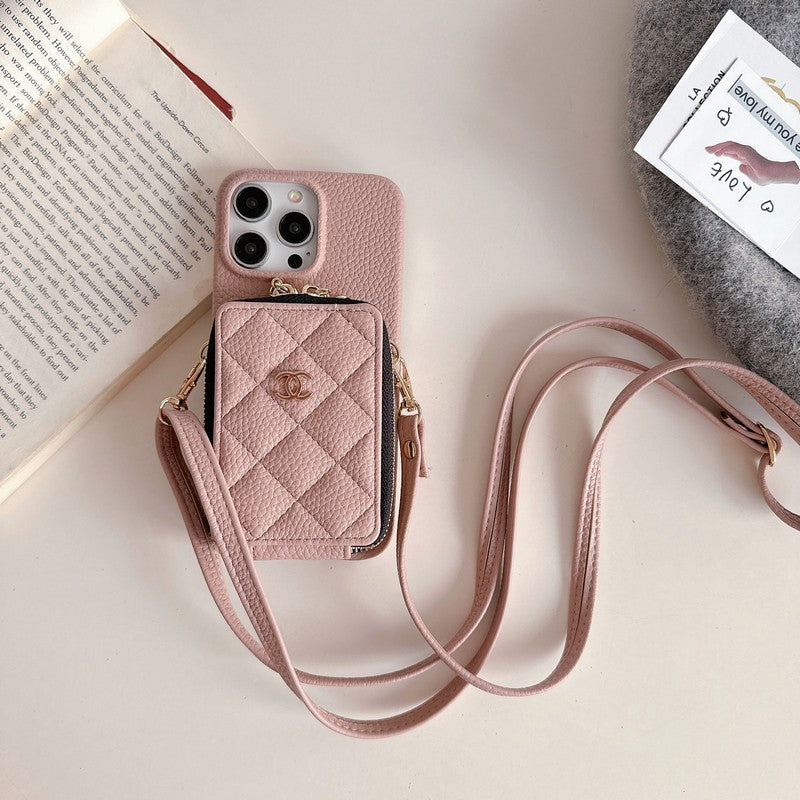 CC Card Bag Color Chain iPhone Case