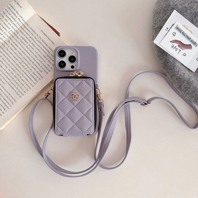 CC Card Bag Color Chain iPhone Case