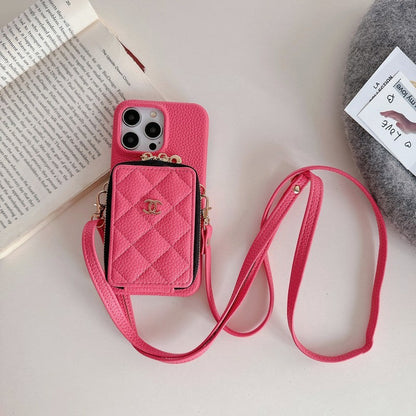 CC Card Bag Colors Chain iPhone Case