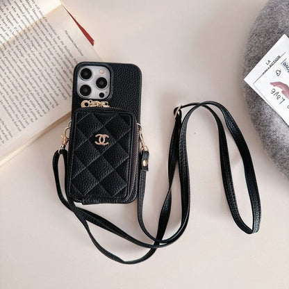 CC Card Bag Colors Chain iPhone Case