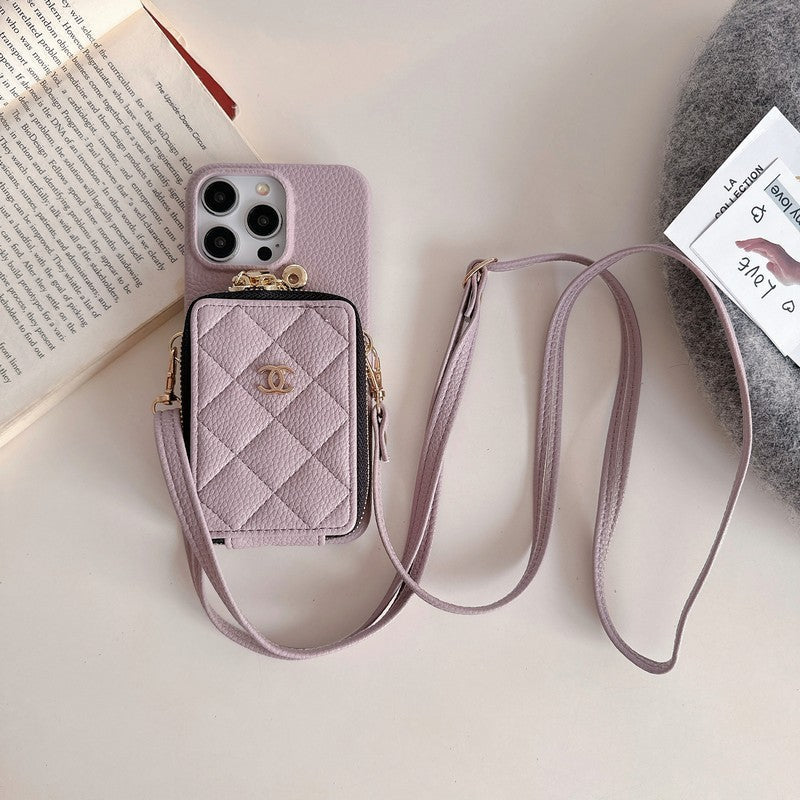 CC Card Bag Colors Chain iPhone Case