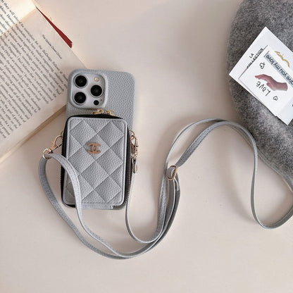 CC Card Bag Color Chain iPhone Case