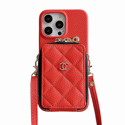 CC Card Bag Color Chain iPhone Case