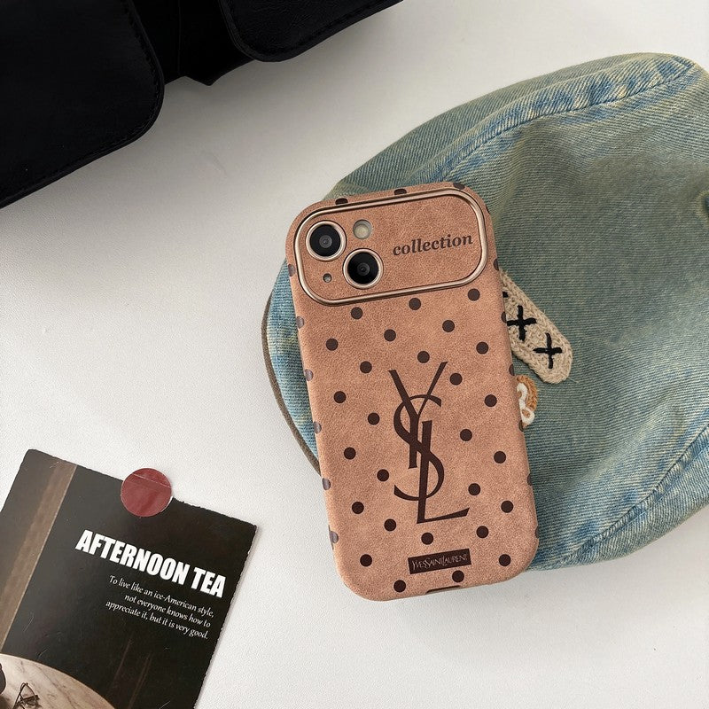 Saint Brown Leather iPhone Case