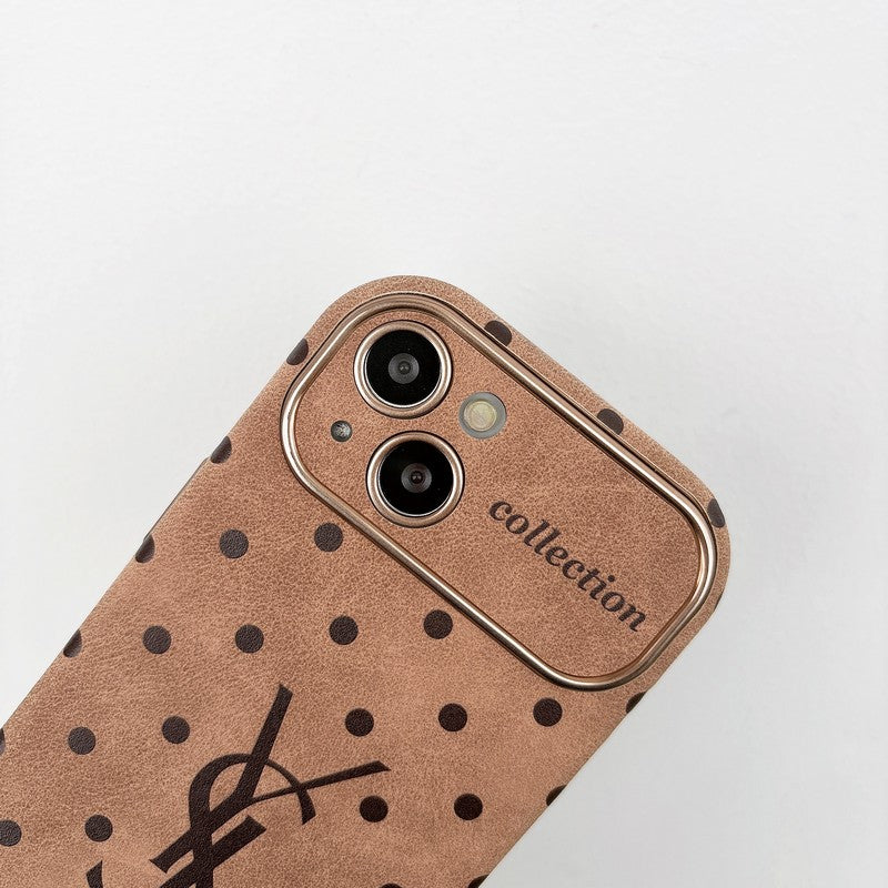 Saint Brown Leather iPhone Case