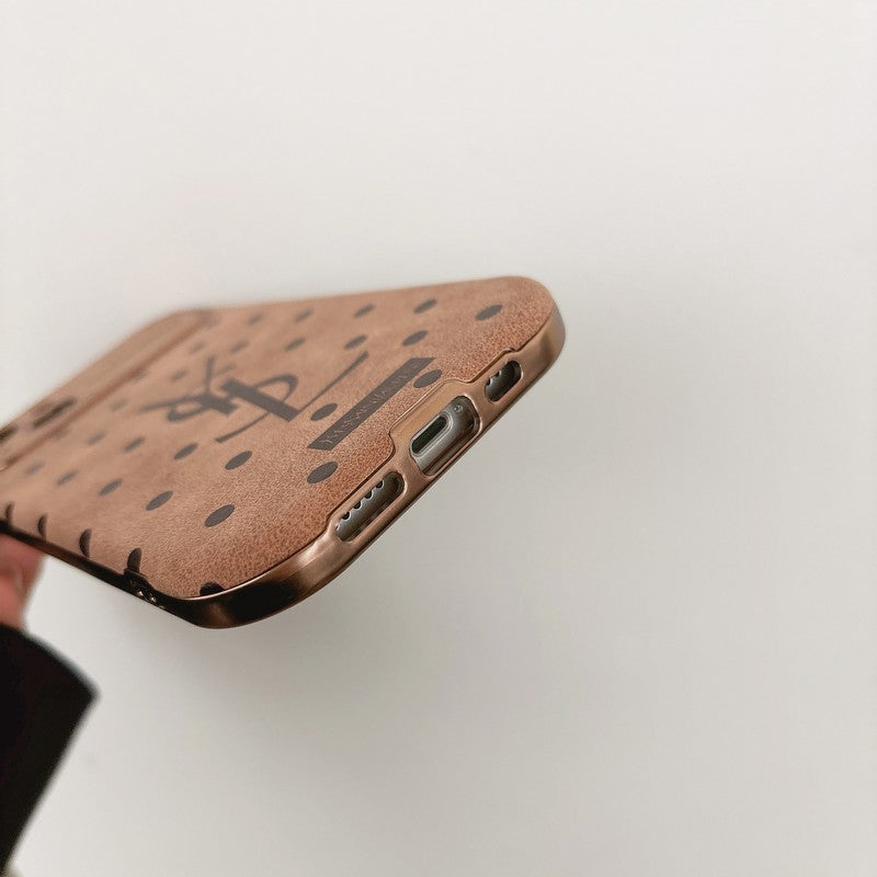 Saint Brown Leather iPhone Case