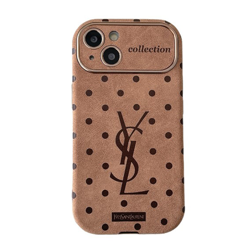 Saint Brown Leather iPhone Case