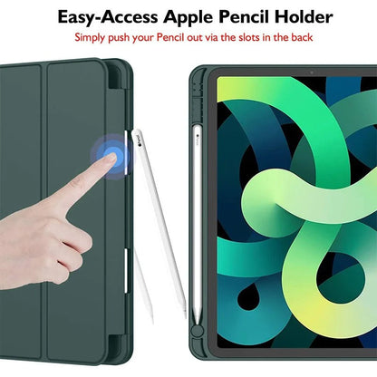 LEATHER FRESH SUMMER THEME PATTERN APPLE IPAD CASE WITH PENCIL HOLDER