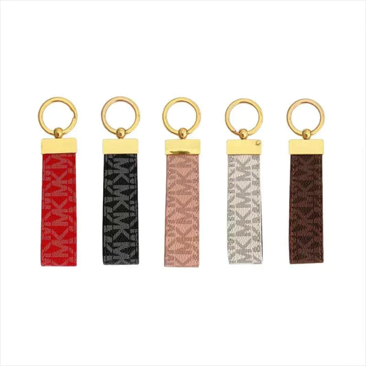 Leather Monogram Keychain