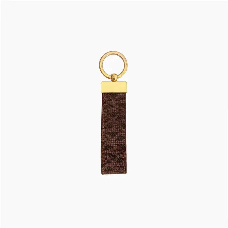 Leather Monogram Keychain