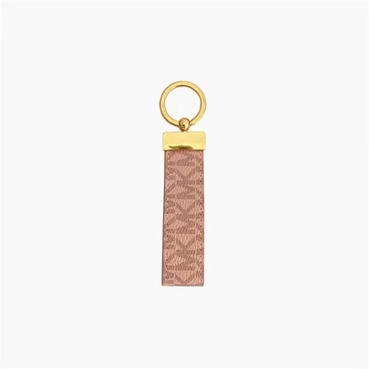 Leather Monogram Keychain