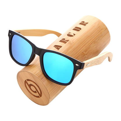 BARCUR Polarized Bamboo Sunglasses Men Wooden Sun glasses Women Brand Original Wood Glasses Oculos de sol masculino