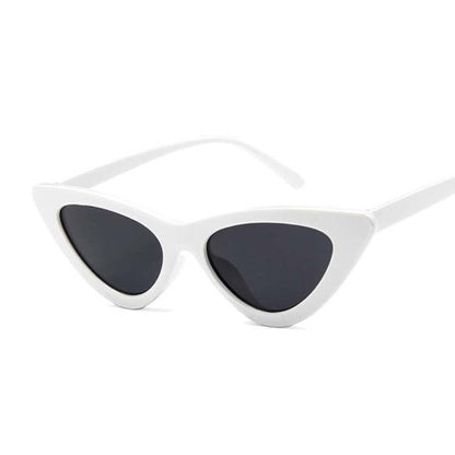 New Retro Fashion Sunglasses Women Brand Designer Vintage Cat Eye Black White Sun Glasses Female Lady UV400 Oculos