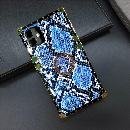 Samsung Case with Ring "Blue Rattlesnake"