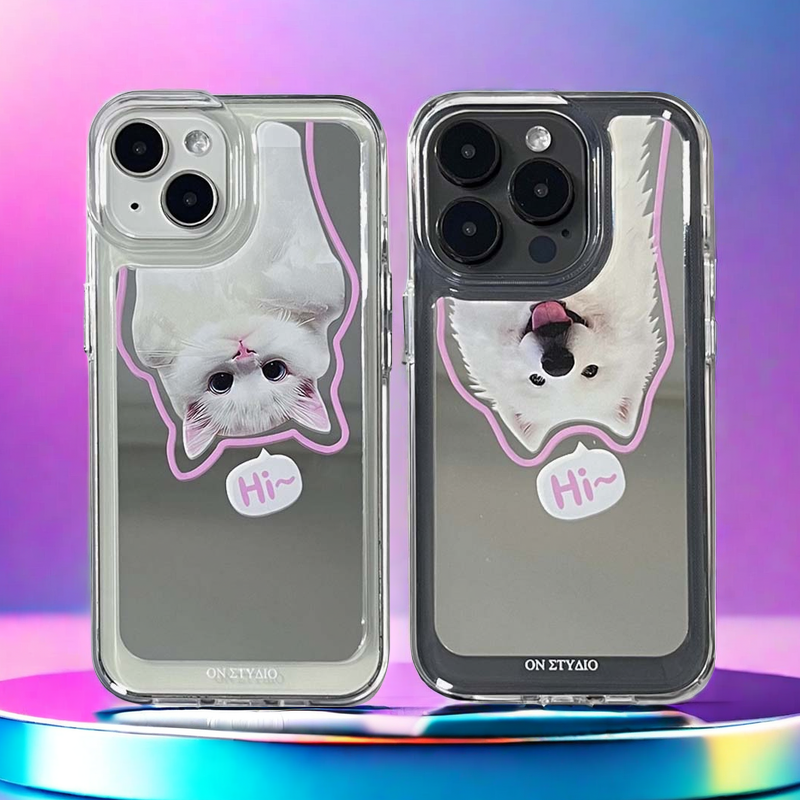 Mirror iPhone Case | Couple Cats & Dogs Hi (Buy 2 and get 50% off one)