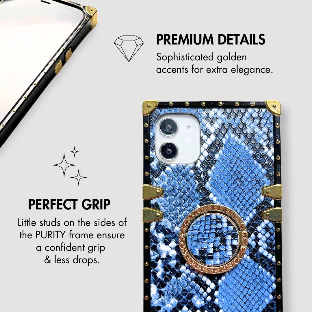 Samsung Case with Ring "Blue Rattlesnake"